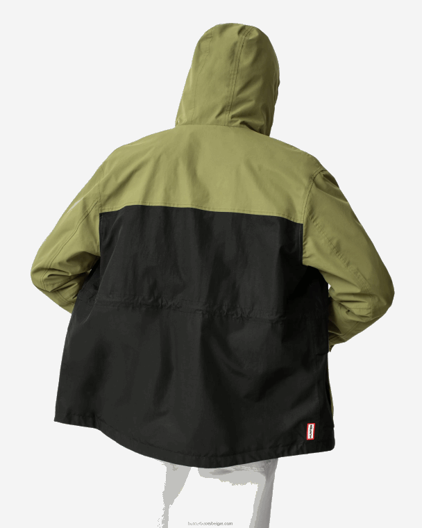 X226V614 ontdekkingsreiziger jack van gerecycled nylon Heren Hunter utility groen/zwart