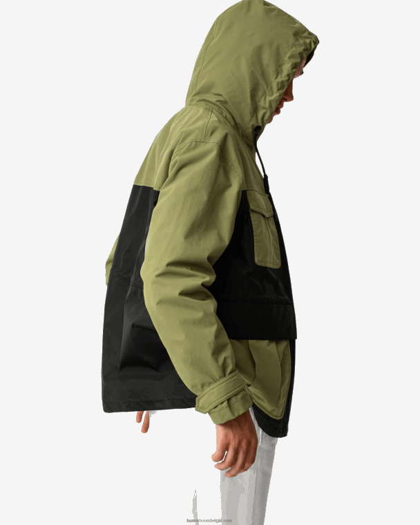 X226V614 ontdekkingsreiziger jack van gerecycled nylon Heren Hunter utility groen/zwart