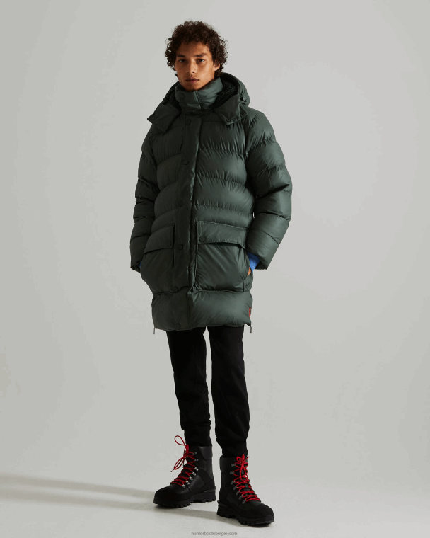 X226V615 geïsoleerde rubberen puffer jas Heren Hunter arctisch mosgroen