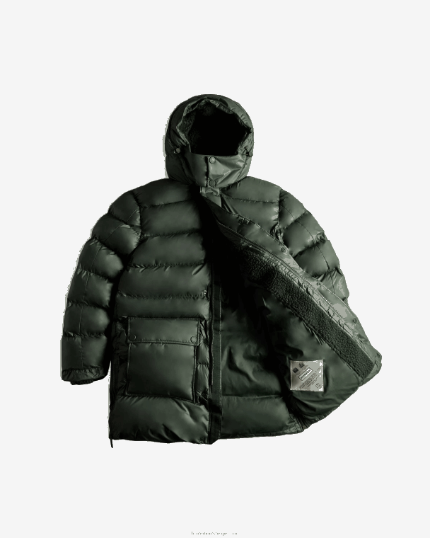 X226V615 geïsoleerde rubberen puffer jas Heren Hunter arctisch mosgroen