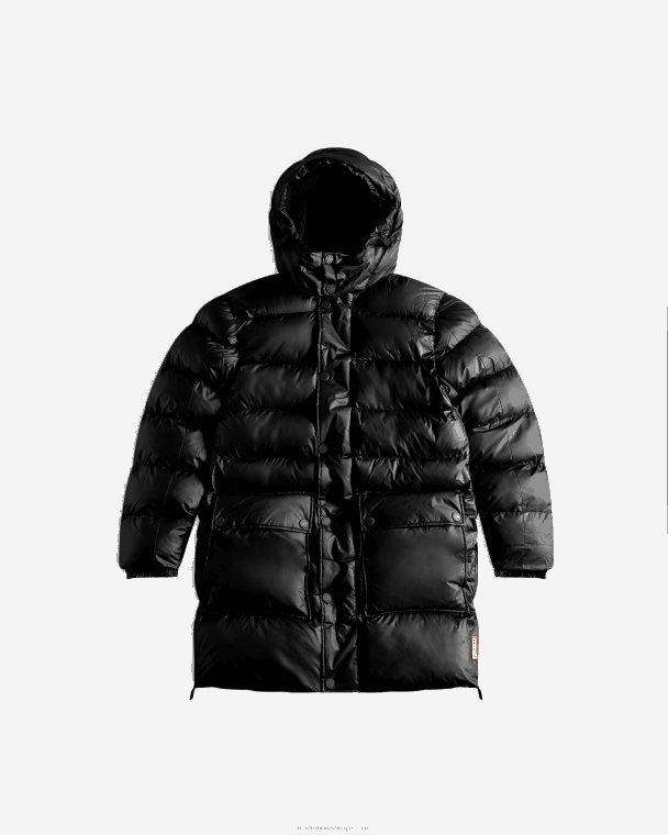 X226V616 geïsoleerde rubberen puffer jas Heren Hunter zwart