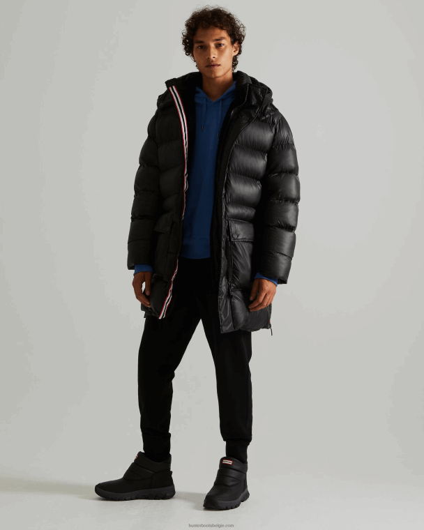 X226V616 geïsoleerde rubberen puffer jas Heren Hunter zwart