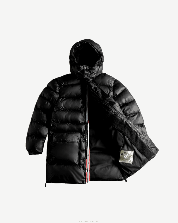 X226V616 geïsoleerde rubberen puffer jas Heren Hunter zwart
