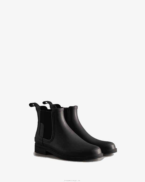 X226V522 verfijnde slim fit chelsea boots Heren Hunter zwart