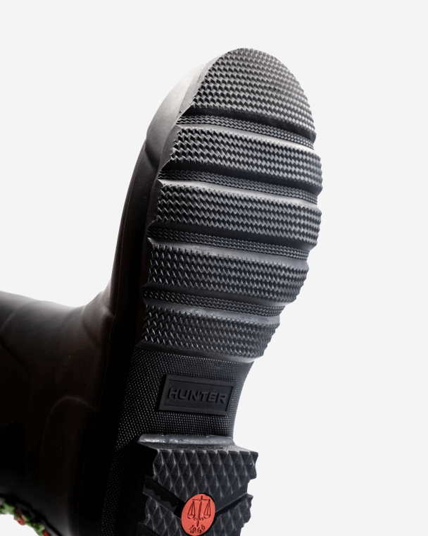 X226V560 club bum backstrap hoge regenlaarzen Heren Hunter zwart