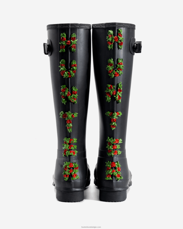 X226V560 club bum backstrap hoge regenlaarzen Heren Hunter zwart
