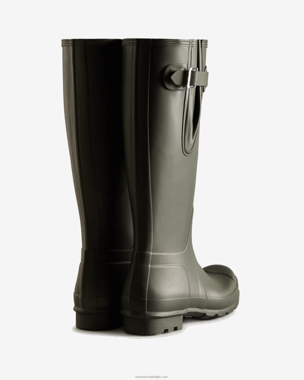 X226V562 hoge zijwaarts verstelbare regenlaarzen Heren Hunter donkere olijf