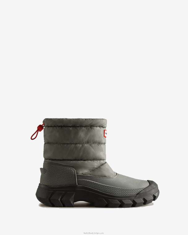 X226V532 onverschrokken geïsoleerde korte snowboots Heren Hunter stedelijk grijs/zwart