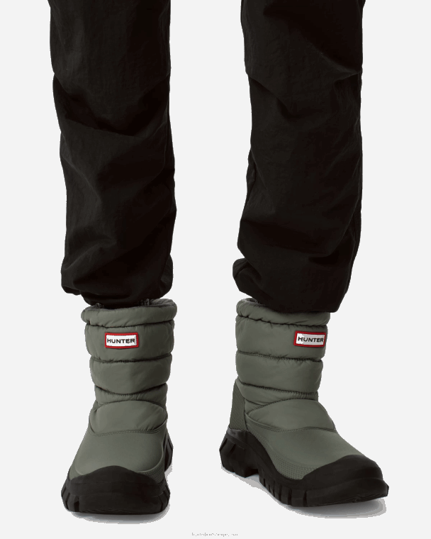 X226V532 onverschrokken geïsoleerde korte snowboots Heren Hunter stedelijk grijs/zwart