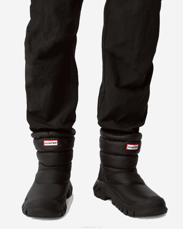 X226V540 onverschrokken geïsoleerde korte snowboots Heren Hunter zwart