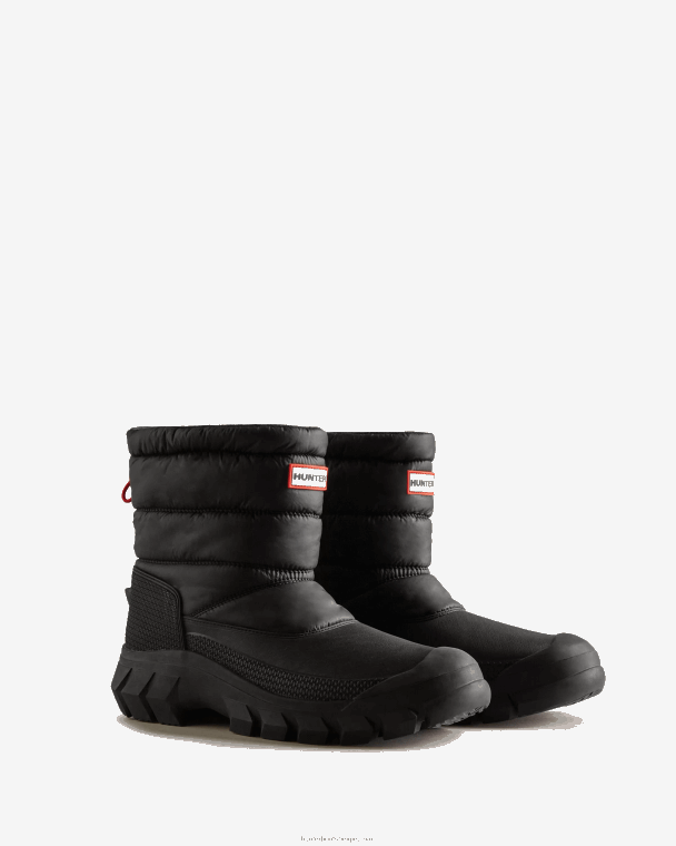 X226V540 onverschrokken geïsoleerde korte snowboots Heren Hunter zwart