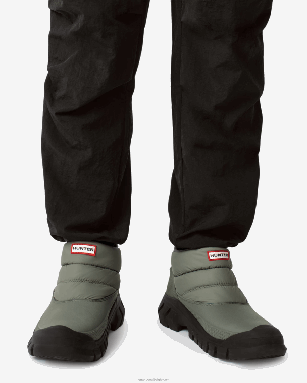 X226V541 onverschrokken geïsoleerde snowboots met enkels Heren Hunter stedelijk grijs/zwart