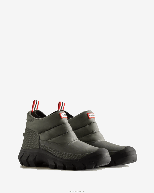 X226V541 onverschrokken geïsoleerde snowboots met enkels Heren Hunter stedelijk grijs/zwart