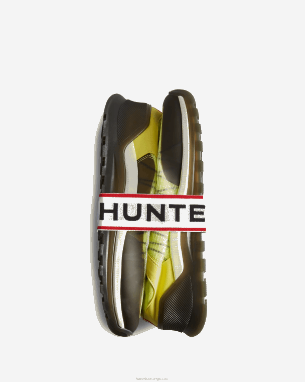 X226V585 reis sneaker Heren Hunter pittig geel/gearceerd wit/zwart