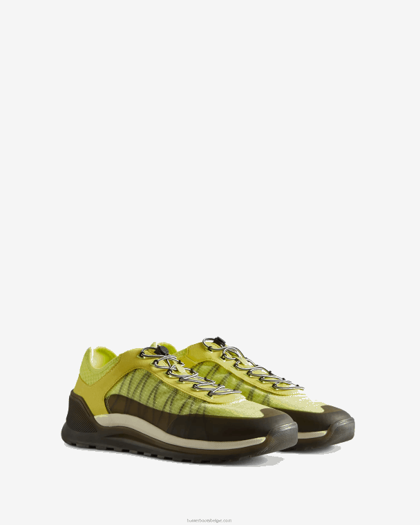 X226V585 reis sneaker Heren Hunter pittig geel/gearceerd wit/zwart