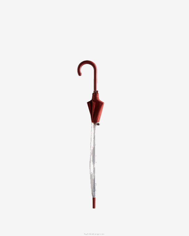 X226V393 transparante snor bubbelparaplu Heren Hunter militair rood