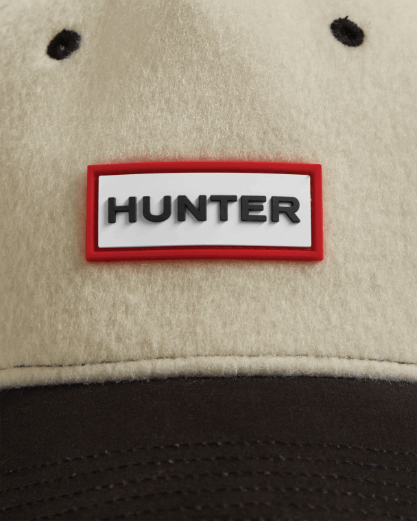 X226V497 wollen baseballpet met logo Heren Hunter witte wilg