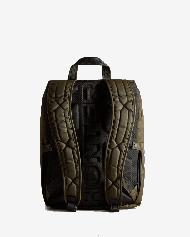 X226V419 nylon pionier rugzak met topclip Heren Hunter donkere olijf