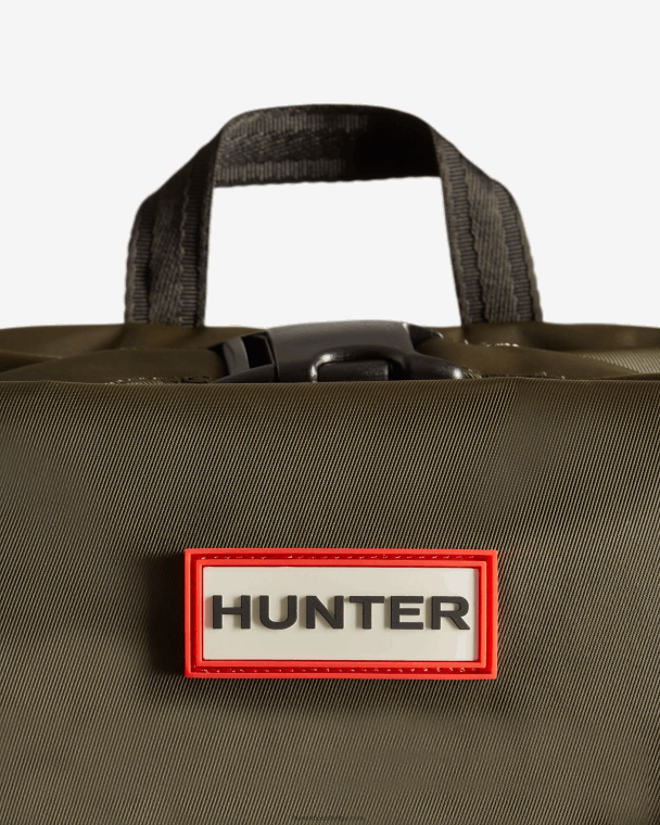 X226V419 nylon pionier rugzak met topclip Heren Hunter donkere olijf