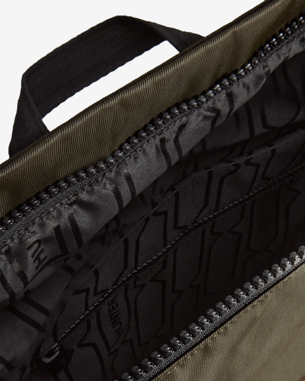 X226V419 nylon pionier rugzak met topclip Heren Hunter donkere olijf