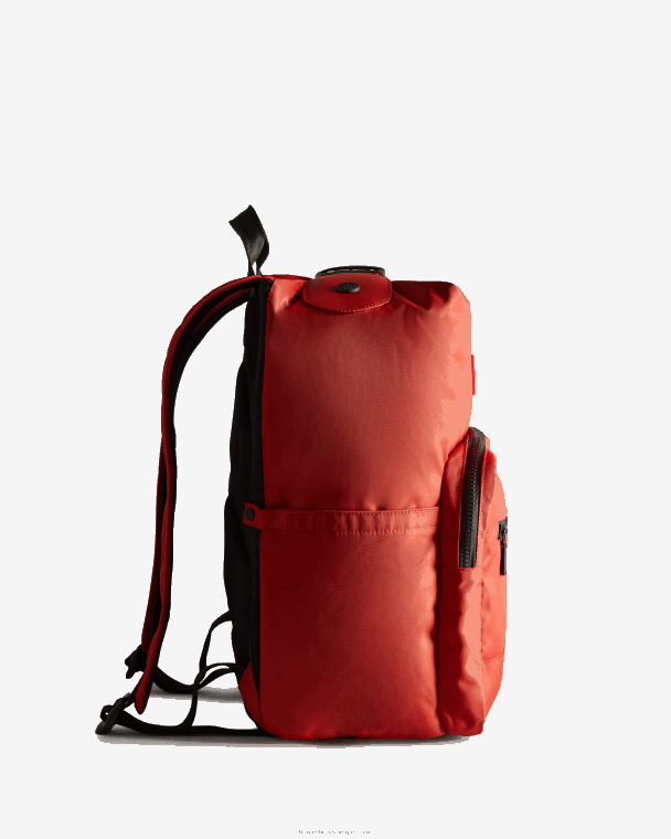 X226V420 nylon pionier rugzak met topclip Heren Hunter militair rood