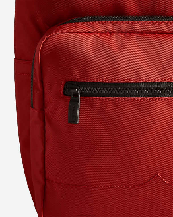 X226V420 nylon pionier rugzak met topclip Heren Hunter militair rood