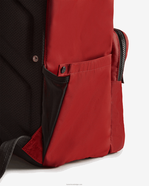 X226V420 nylon pionier rugzak met topclip Heren Hunter militair rood