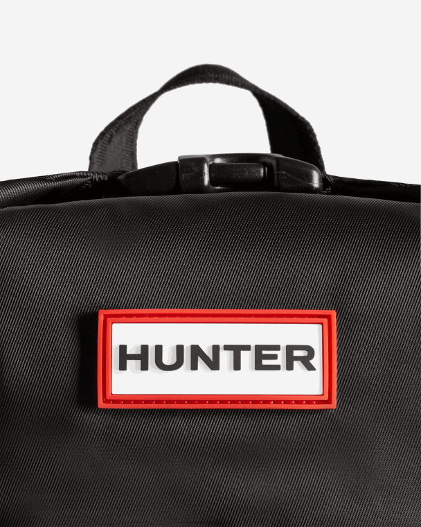X226V423 mini nylon pionier rugzak met topclip Heren Hunter zwart