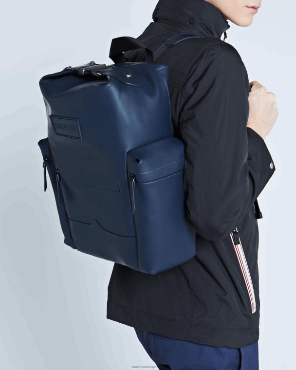 X226V428 rugzak met topclip - met rubber bekleed leer Heren Hunter