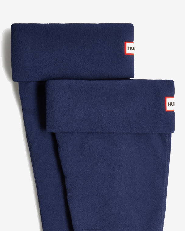 X226V477 hoge laarzensokken van gerecycled fleece met boord Heren Hunter marine