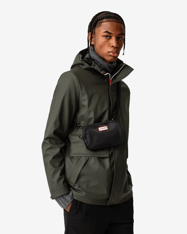 X226V394 nylon keeper telefoonzakje Heren Hunter zwart