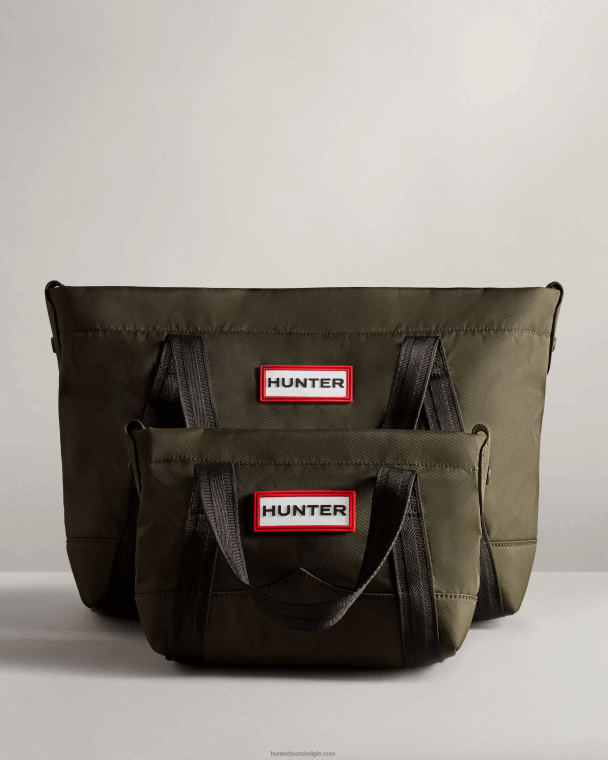 X226V458 nylon medium top clip draagtas Heren Hunter donkere olijf