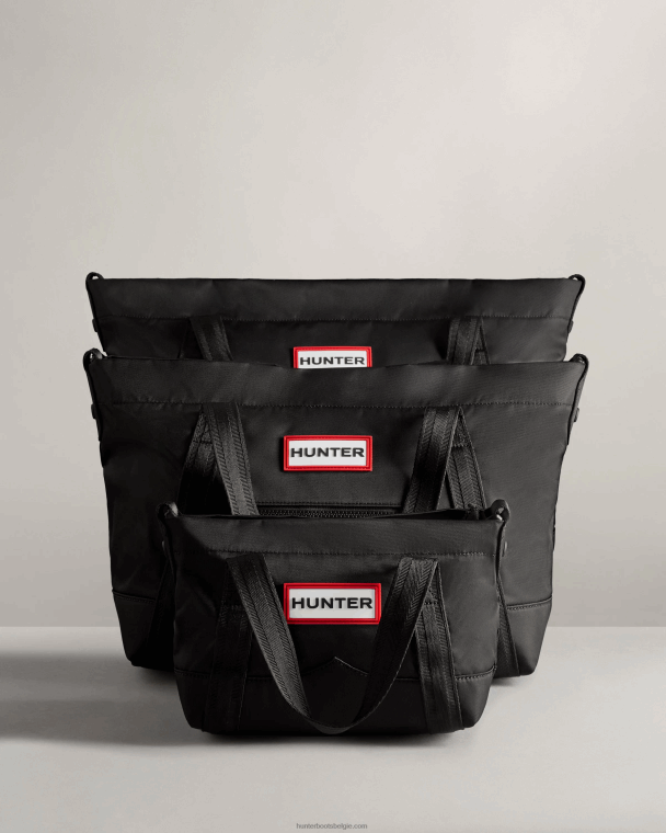 X226V461 nylon draagtas met minitopclip Heren Hunter zwart