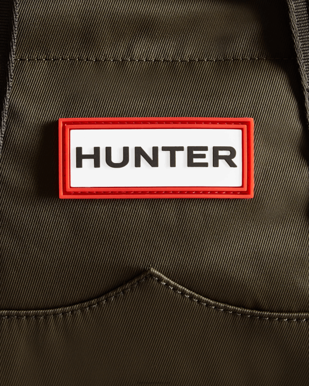 X226V462 nylon draagtas met minitopclip Heren Hunter donkere olijf