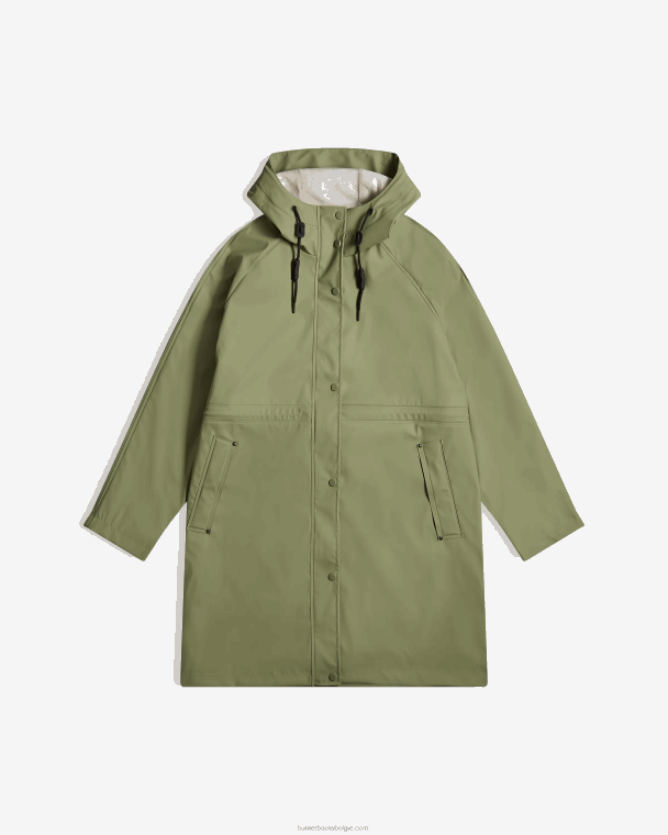 X226V334 lichtgewicht waterdichte parka vrouwen Hunter korstmos groen