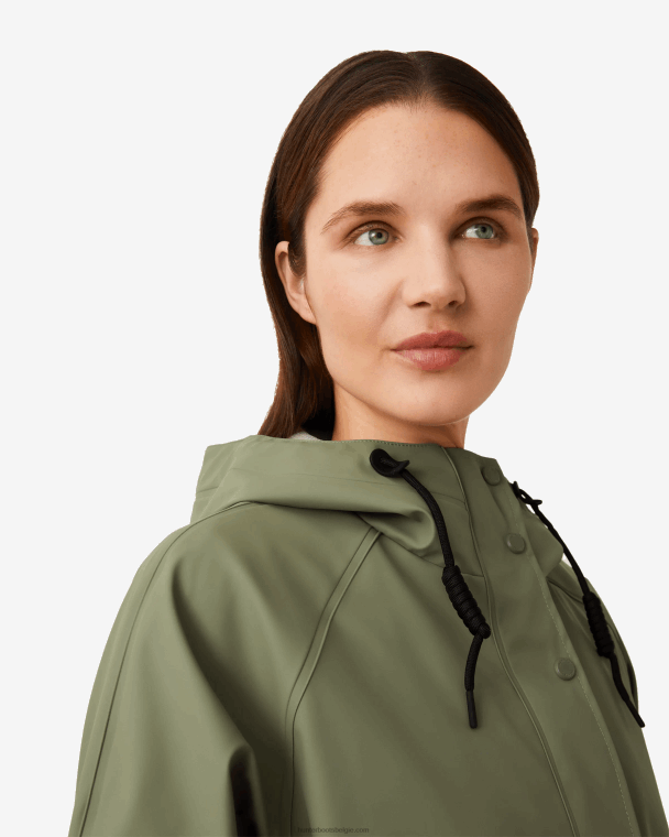 X226V334 lichtgewicht waterdichte parka vrouwen Hunter korstmos groen