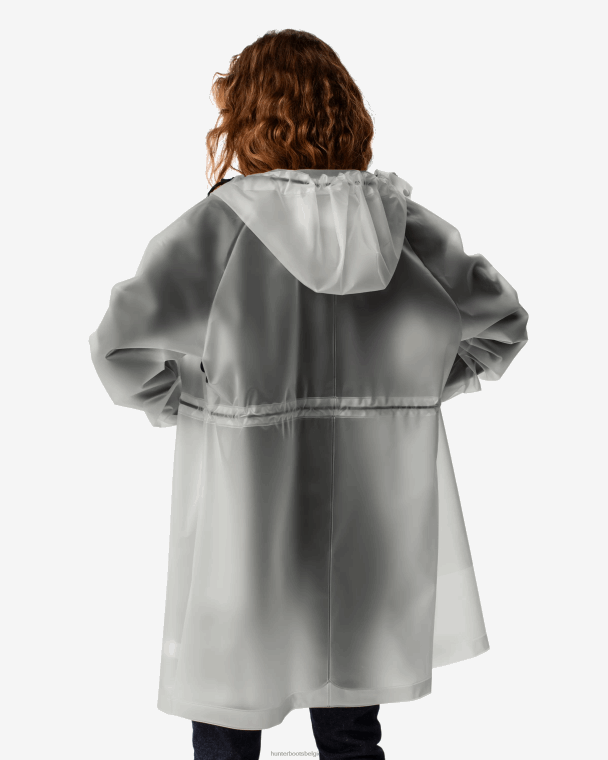 X226V340 play waterdichte parka van transparant vinyl vrouwen Hunter wit