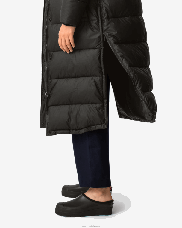 X226V341 onverschrokken geïsoleerde lange puffer jas vrouwen Hunter zwart