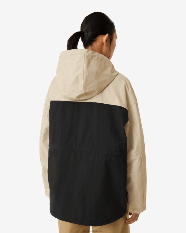 X226V342 ontdekkingsreiziger jack van gerecycled nylon vrouwen Hunter schuimsteen/zwart