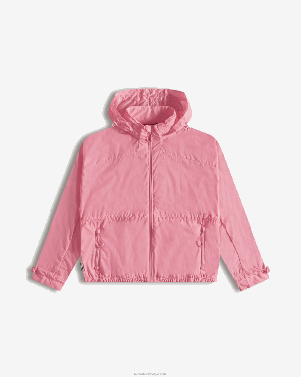 X226V343 reisjack van gerecycled nylon vrouwen Hunter roze bruisen