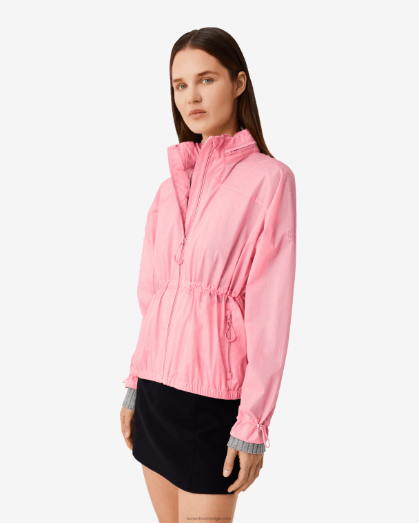 X226V343 reisjack van gerecycled nylon vrouwen Hunter roze bruisen