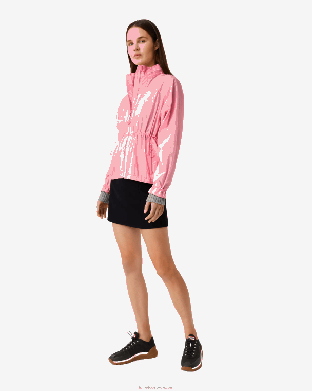 X226V343 reisjack van gerecycled nylon vrouwen Hunter roze bruisen