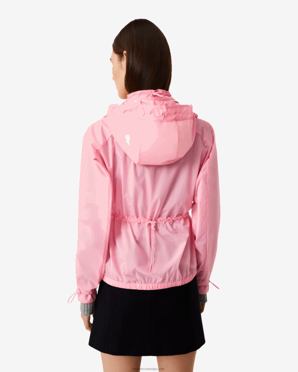 X226V343 reisjack van gerecycled nylon vrouwen Hunter roze bruisen