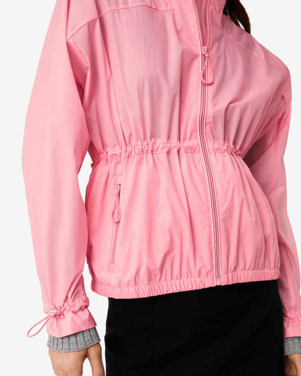 X226V343 reisjack van gerecycled nylon vrouwen Hunter roze bruisen