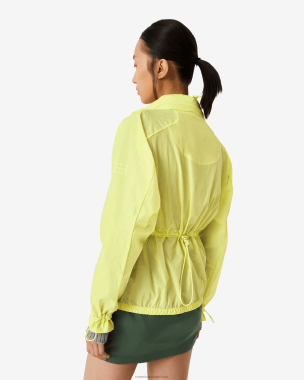 X226V345 reisjack van gerecycled nylon vrouwen Hunter pittig geel