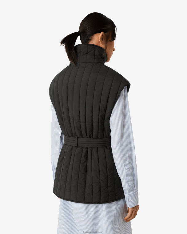 X226V346 ontdekkingsreiziger gewatteerd vest van gerecycled nylon vrouwen Hunter zwart
