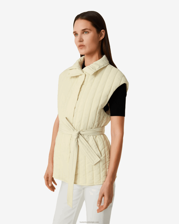X226V347 ontdekkingsreiziger gewatteerd vest van gerecycled nylon vrouwen Hunter zacht zand