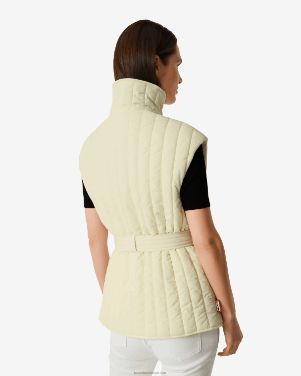 X226V347 ontdekkingsreiziger gewatteerd vest van gerecycled nylon vrouwen Hunter zacht zand