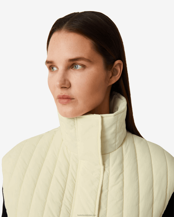 X226V347 ontdekkingsreiziger gewatteerd vest van gerecycled nylon vrouwen Hunter zacht zand