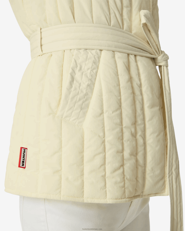 X226V347 ontdekkingsreiziger gewatteerd vest van gerecycled nylon vrouwen Hunter zacht zand